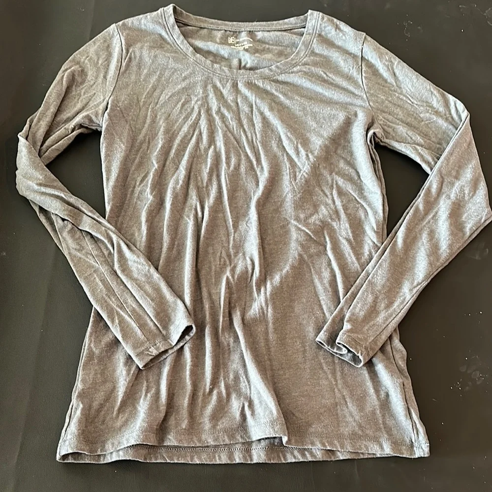 No Boundaries Charcoal Long Sleeve Women's Tee - Picture 6 of 6